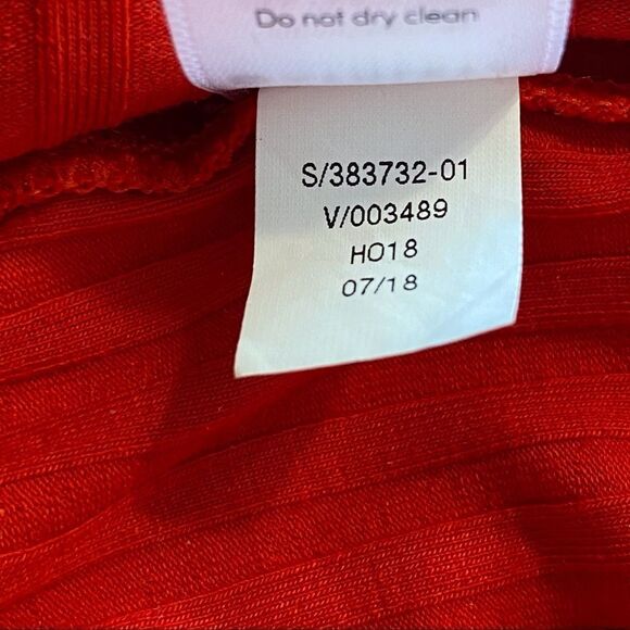Athleta Red Turtleneck Ribbed Long Sleeve Top Size Small - Picture 6 of 10